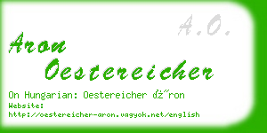 aron oestereicher business card